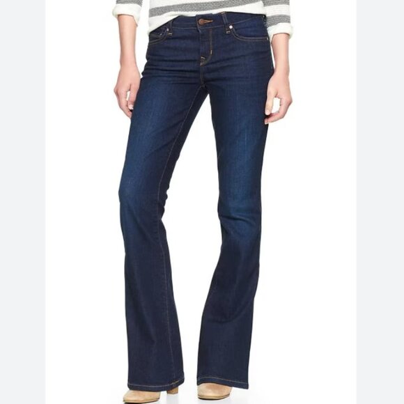 Women's Gap 1969 Dark Wash Curvy Boot Jeans. Petite size:31p - Picture 1 of 7